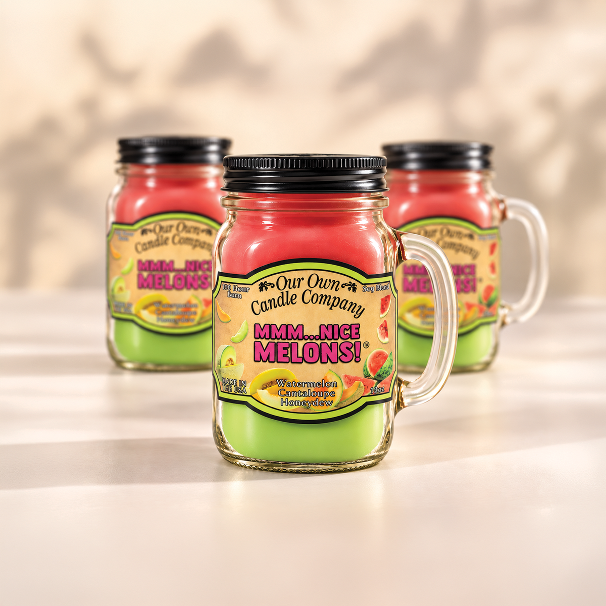 MMM... Nice Melons!™ 3-Pack Mason Jar Candle Bundle