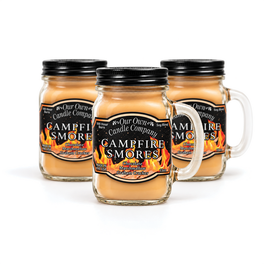 Campfire Smores 3-Pack Mason Jar Candle Bundle