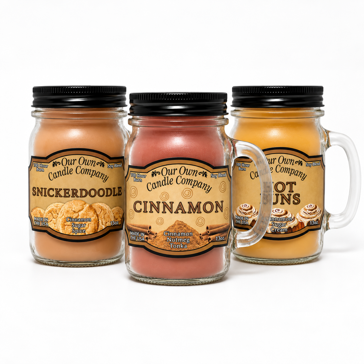 Cinnamon Lovers Mason Jar Candle Bundle