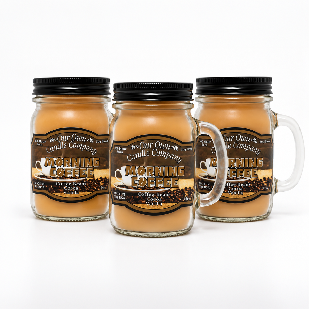Morning Coffee 3-Pack Mason Jar Candle Bundle