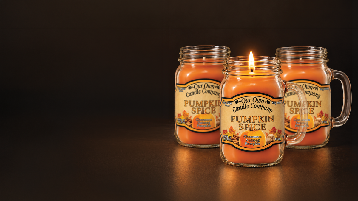Pumpkin Spice 3-Pack Mason Jar Candle Bundle