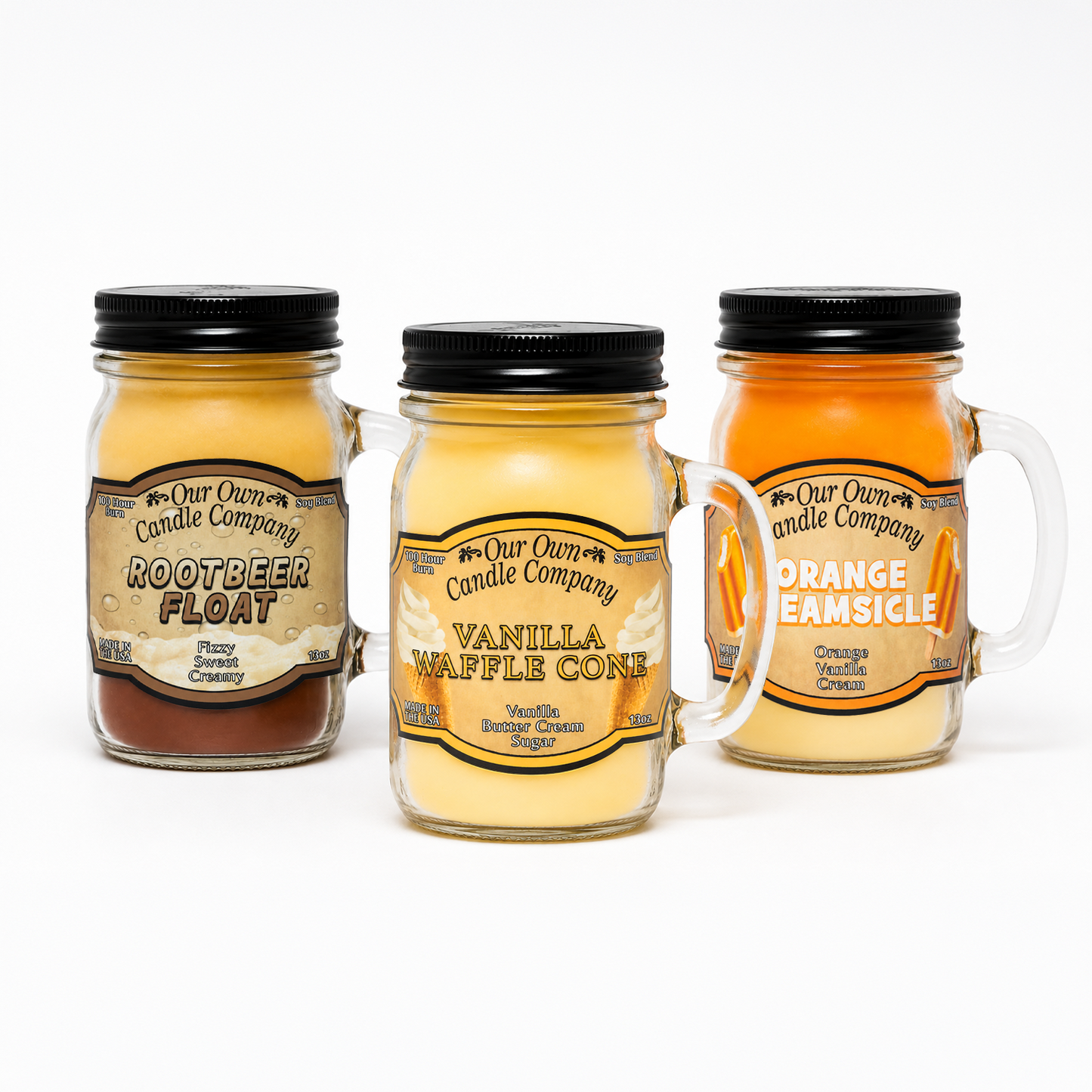 Soda Fountain Favorites Mason Jar Candle Bundle